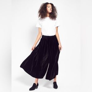 Miranda Bennett Velvet Palazzo Pants in Black